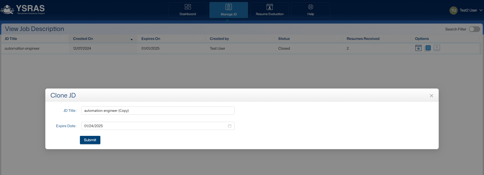 Clone JD Popup Screenshot